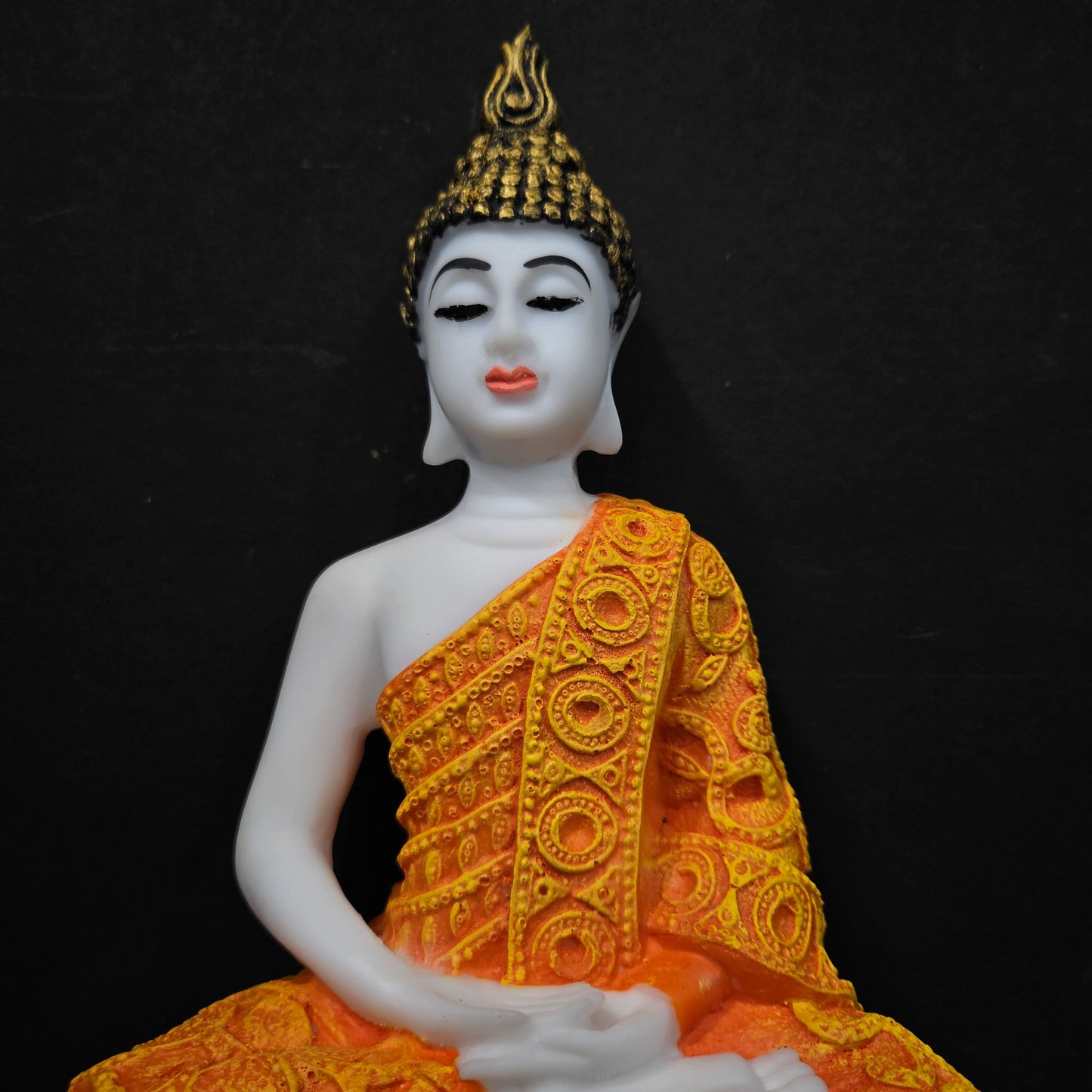 Polyresin Sitting Buddha Idol Handcrafted Statue Showpiece for HomeDecor,Living Room Decoration Gift Items