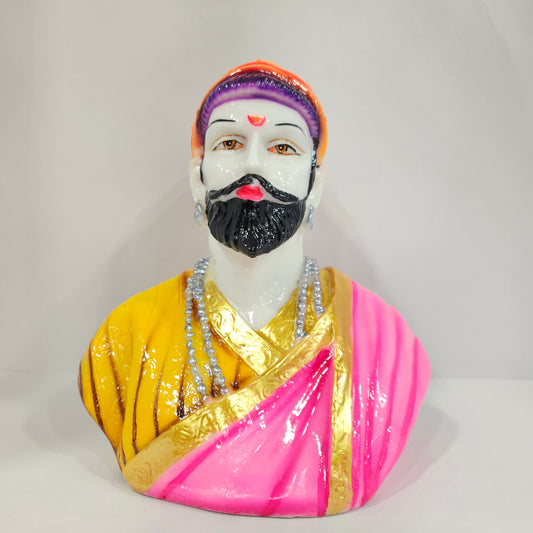 Shivaji Maharaj Statue Shivaji Maharaj Multicolour Idol Chatrapati Shivaji Maharaj Decorative Showpiece for Gift Shivaji Maharaj Statue