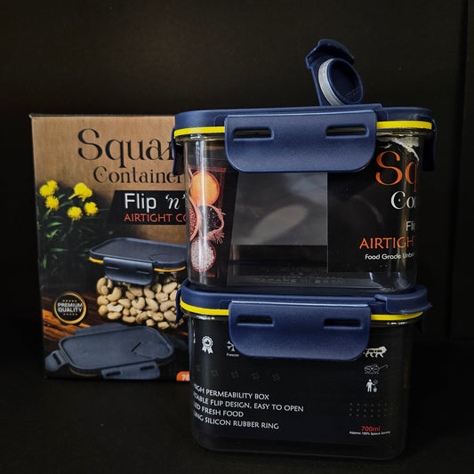 Square container Flip n Lock Airtight Container with Premium quality storage container capable with 700ml
