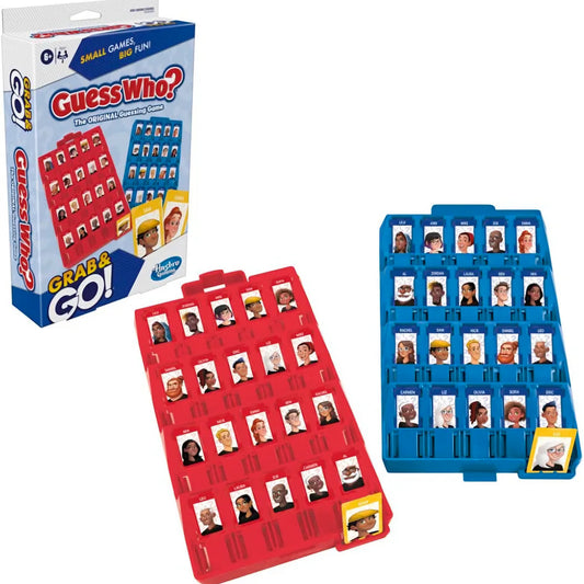 Guess Who? Grab and Go Board Game, Original Guessing Play for Kids Ages 6 and Up, Portable 2 PlayerGuess Who? Grab and Go Board Game, Original Guessing Play for Kids Ages 6 and Up, Portable 2 Player