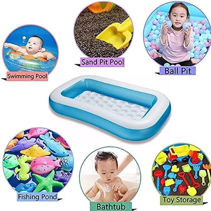 Intex wet set rectangular Pool for Kids 1 2 Years above Bath Kiddie Pool for Summer Play Box Pool