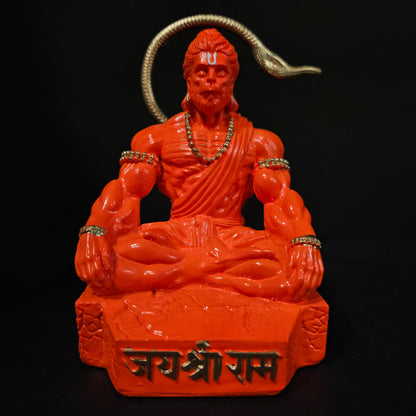 Lord Hanuman Sitting Bajrangbali Idol for Home Decor Statue Gift