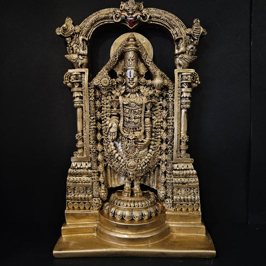 Lord Venkateshwara Idol Gold colored Statue for Home & Pooja room