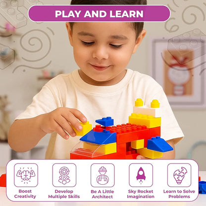 Expert Master Building Blocks for Kids, 200 Interlocking Pieces. let Your Kid Make Everything he/she Dreams of. Improves Logical Thinking and Cognitive Skills of Kids