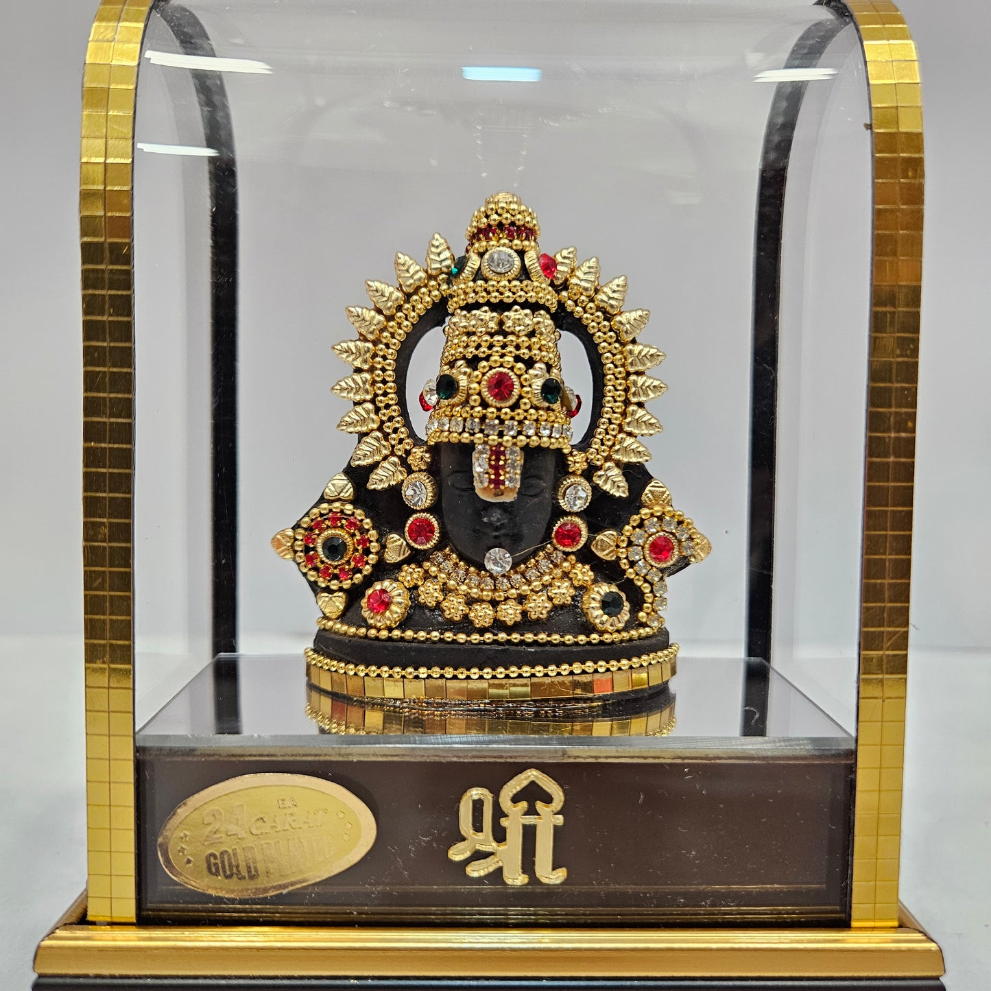 Lord Venkateswara tirupati Balaji 24 carat Gold Plated Cabin Idol for Pooja Room & Home Decor