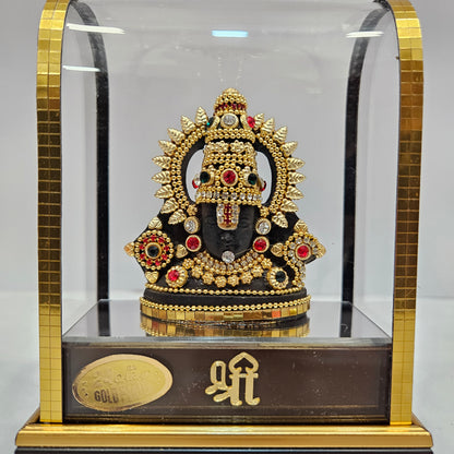 Lord Venkateswara tirupati Balaji 24 carat Gold Plated Cabin Idol for Pooja Room & Home Decor