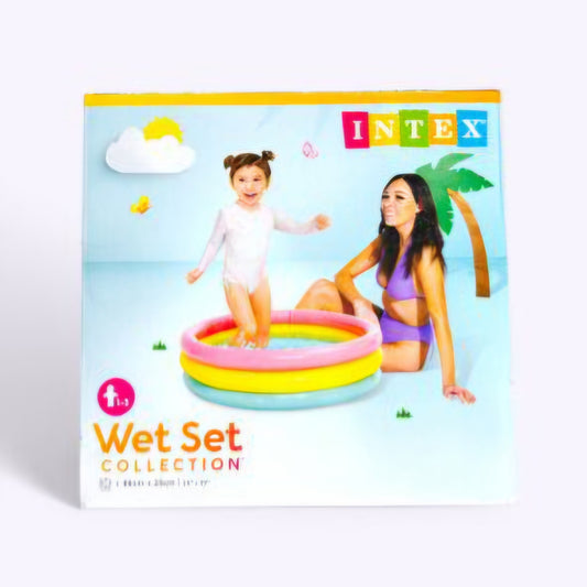 Intex wet set Round Pool for Kids above 3years Bath Kiddie Pool for Summer Play Pool