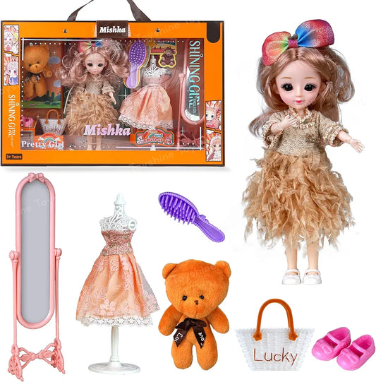 The Mishka shinning girl love Doll set accompany children in their childhood and grow up happily