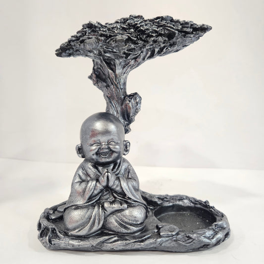 Meditating Baby Monk under the tree Showpiece Idol for Home/ Office Table Decor and Gift Decorative Showpiece