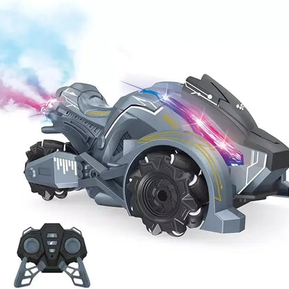 Remote Control Three Wheels Motorbike 4-Wheels Tyre RC Stunt Motorcycle Model Electric Stunt Tricycle Toy with Light