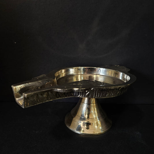 Brass Abhishekam Stand Patra Plate small Size for God Idols/Abhishek Patra