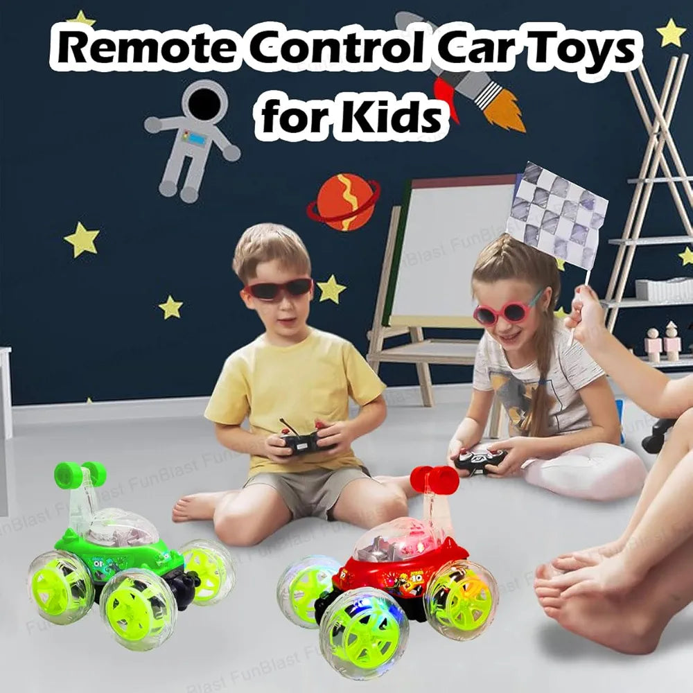 Remote Control Car Toys for Kids, Monster Toy Truck, Friction Power Rock Crawler Toys for Kids Boys & Girls, 360 Degree Stunt Toy Vehicles for 3+ Year Old Boys