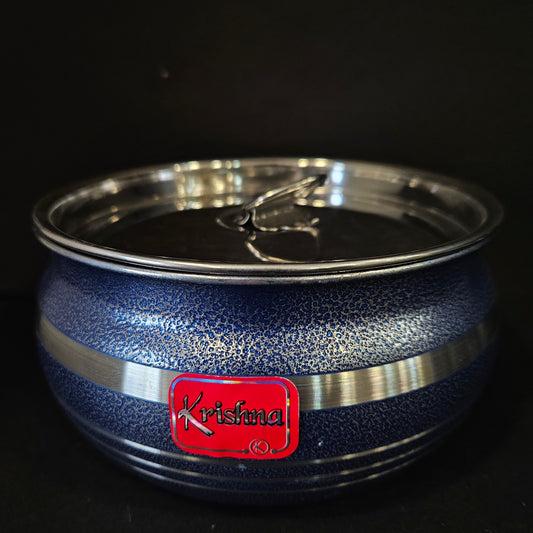 Stainless Steel Heavy Bottom Patila Heavy Cook and Serve Cookware Pots Big size Container Bowl with lid