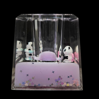 Couple Panda Glitter Showpiece with Cute Panda Decor for Kids Room, Night Lamp & Festive Gifting