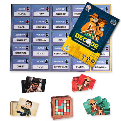 Decode The TOP Secret Word Board Game for Ages 7 and Above | DEVELOPS Team Building,Social Skills,Imagination | A Perfect Family Board Game