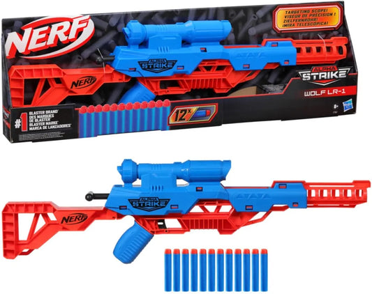 Nerf Alpha Strike Wolf Blaster with Targeting Scope,Nerf Darts, Toys for Kids Teens and Adults, Fun Gift Toy for Boys, Birthday Gift Toy for Kids Ages 8 above