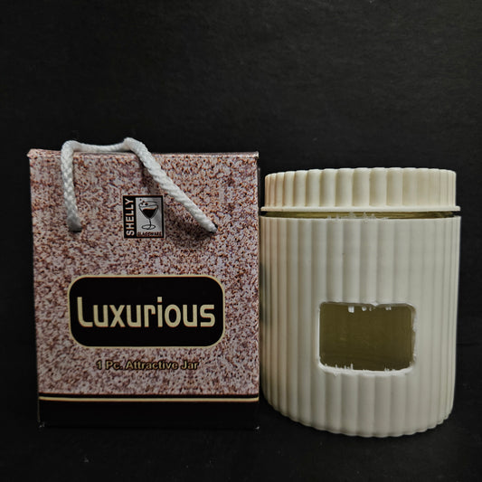 Shelly glassware Luxurious attractive galss jar with square Window for Return gift