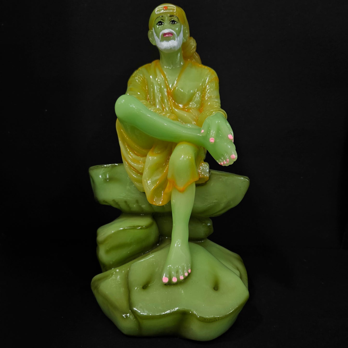 Radium Marble Sai Baba Statue Decorative Showpiece for home decor