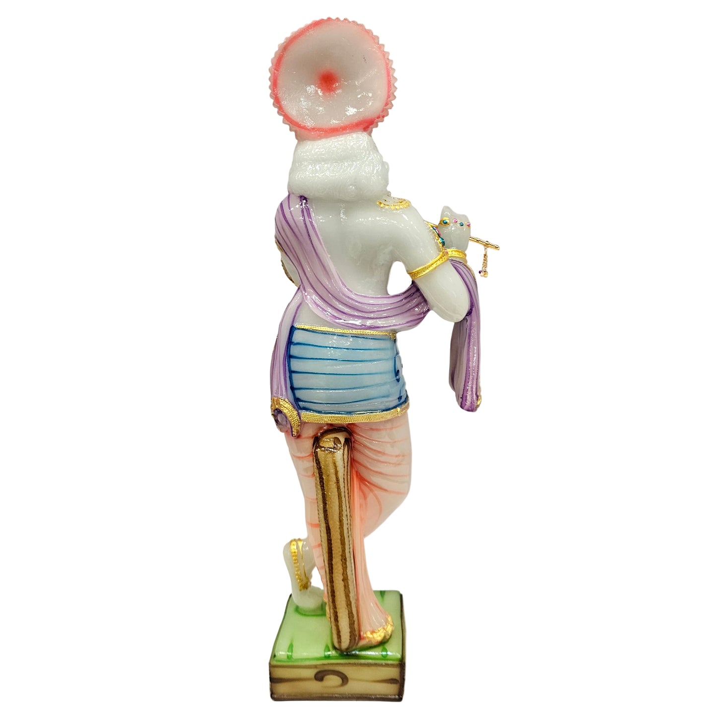 Polyresin Krishna Statue, Traditional Hand-Painted Figurine,Spiritual Home Decor, Temple Worship Idol