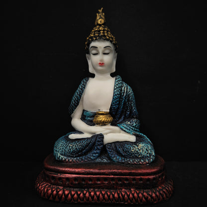 Polyresin Sitting Buddha Idol Handcrafted Statue Showpiece for HomeDecor,Living Room Decoration Gift Items