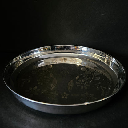 Steel High Quality Flowral design everyday best for home Solid steel, Round Plate