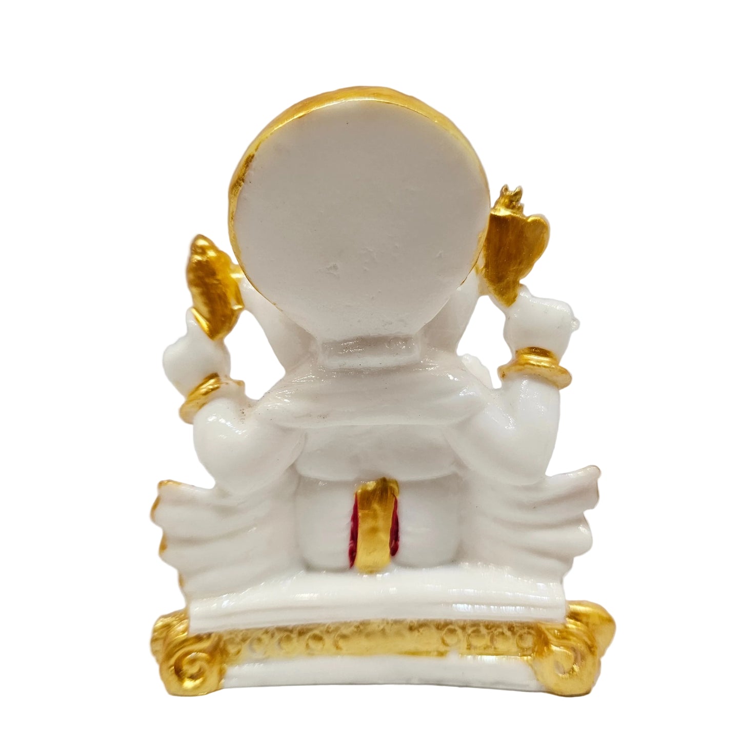 White Ceramic Ganesh Idol – Elegant Lord Ganesha Statue for Home Décor, Puja, Office, Gift – Handcrafted Spiritual Showpiece