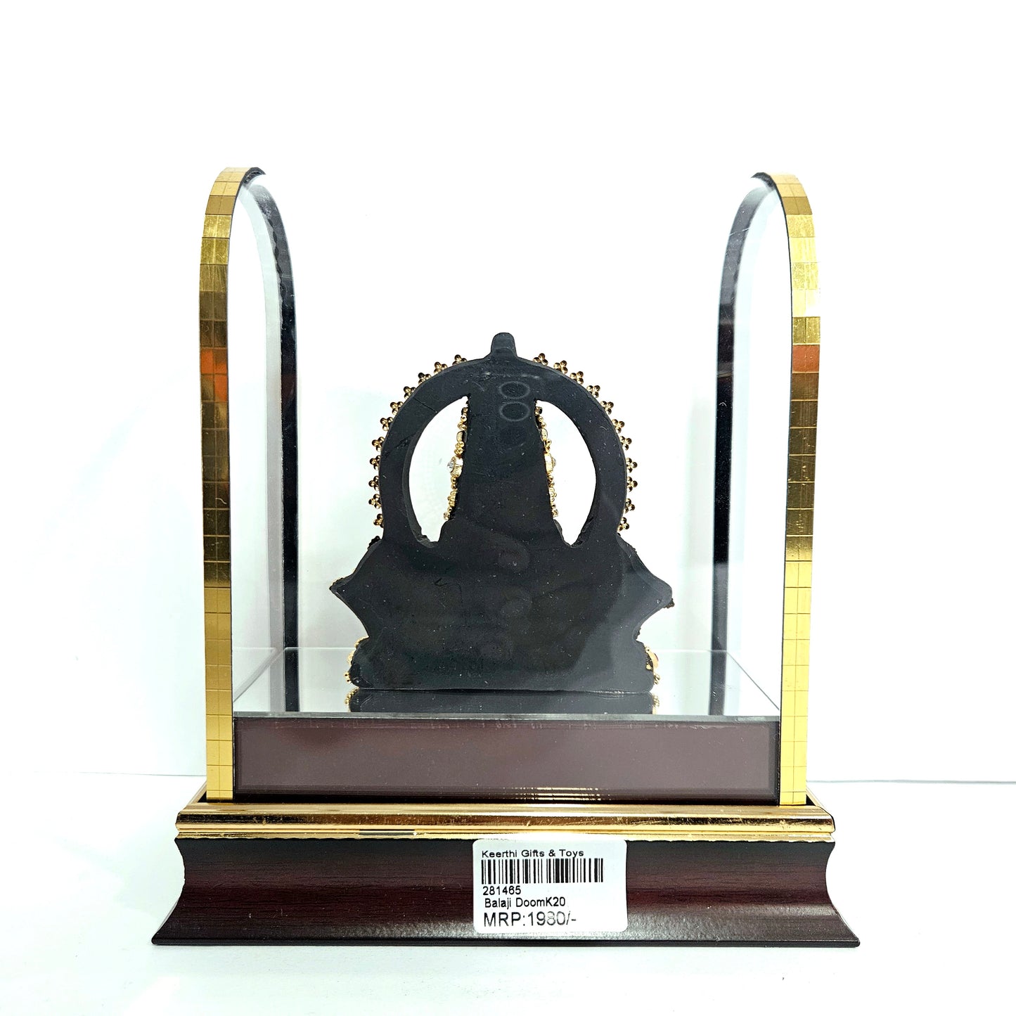 Venkateswara Thirupathi Balaji Lord Tirupati Idol Swamy Tirupati Balaji God Statue Decorative Showpiece in transparent protective cabin