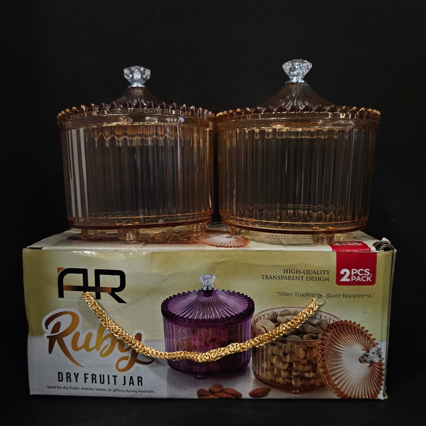 Ar Ruby 2pcs set Dry Fruit Storage Jar