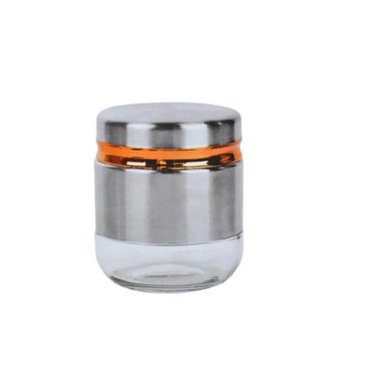 2 Pieces , Airtight stainless steel Glass Jar Food Storage Container