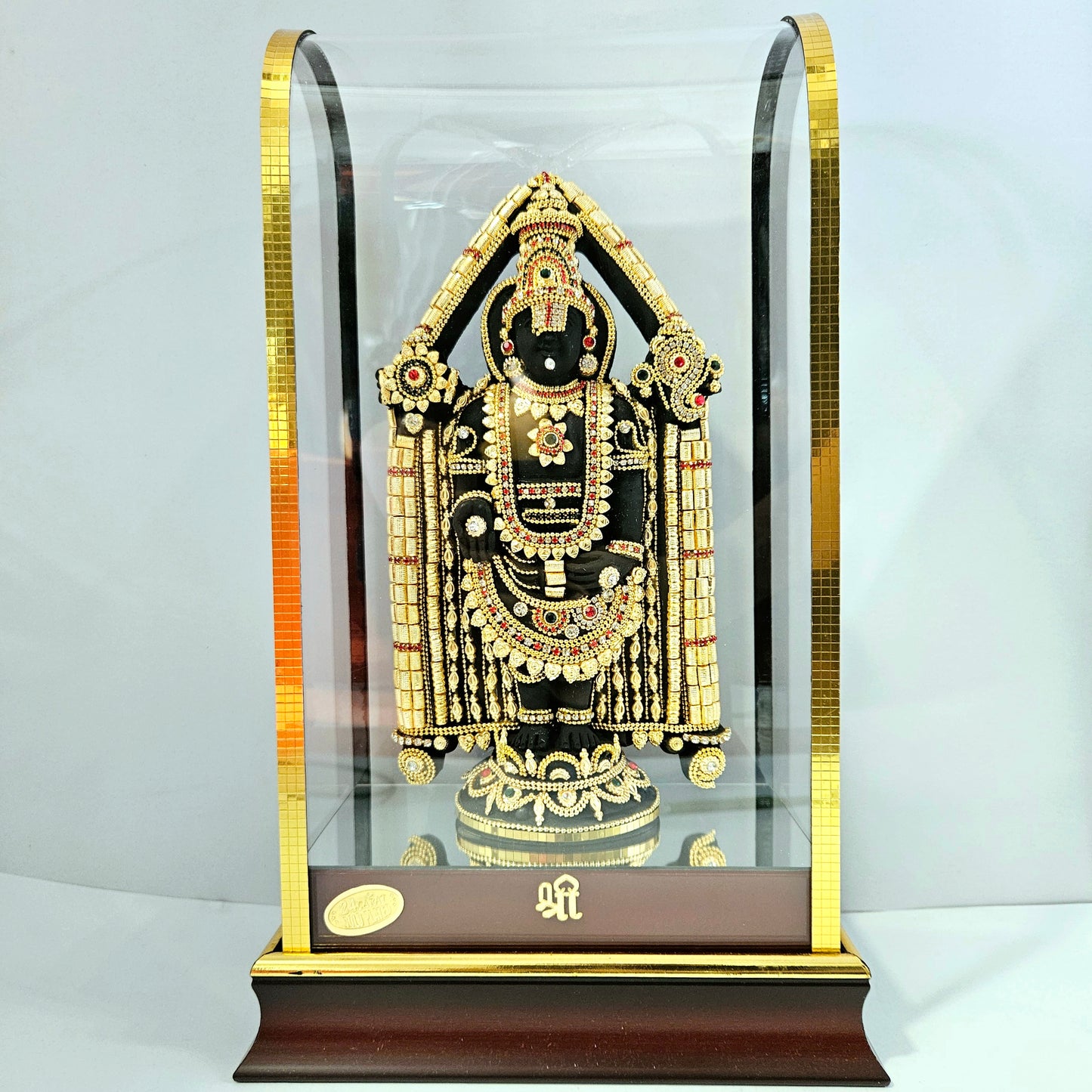 Lord Venkateshwara Balaji 24carats Gold Plated Cabin Idol for Home Decor & Lord Showpiece