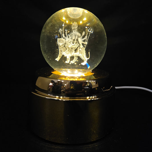 Crystal Ball Night Lamp, Solar System Light, USB Table Colorful Wooden Crystal for Home, Office, Birthday Gift