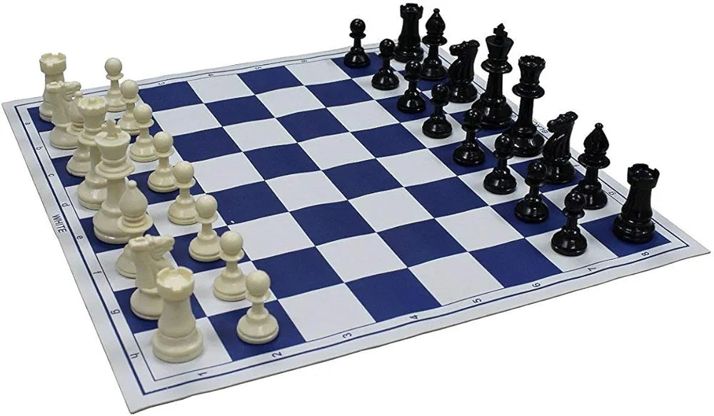 World Champions Chess Set. It is a complete chess set .Big, heavy, solid chess pieces
Velvet-based chessmen with a universal pattern.