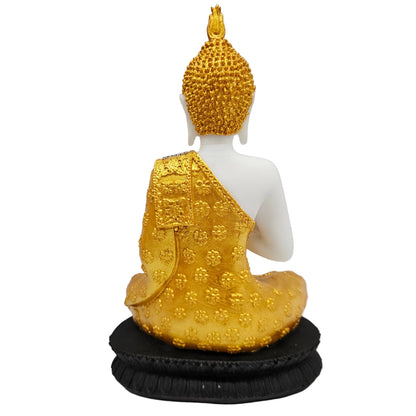 Handicrafts Polyresin Sitting Buddha Idol Statue Showpiece for Home Decor Decoration & Gifting