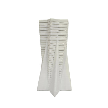 White Ceramic Modern Flower Vase Decorative Vase for Rustic Home Decor