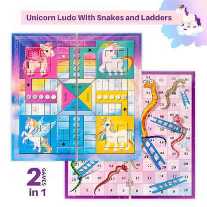 Classic Ludo with Snakes and Ladders Classic Board Game Family Fun and Party Game for Kids/Children