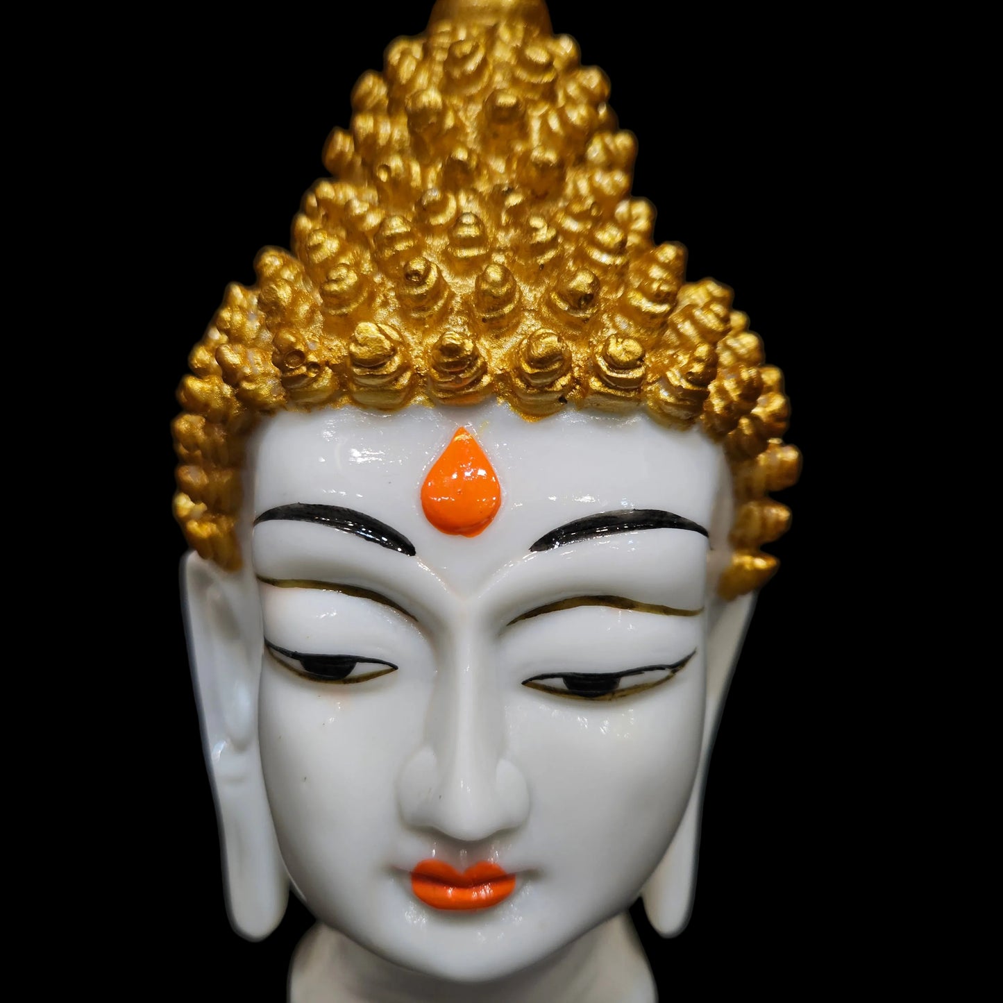 Buddha Head Face Showpiece Figurine Handcrafted Statue| for Home Room Office Desk | for Living Room Resin Gautam Buddha Idol & Figurine for House Gifts