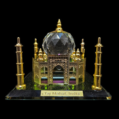 The Artisan Workshop|Crystal Taj Mahal, Miniature showpiece, Home Decor, Handcrafted Replica, Indian Souvenir, Elegant Gift, Cultural Keepsake, Office Decor,Decoration