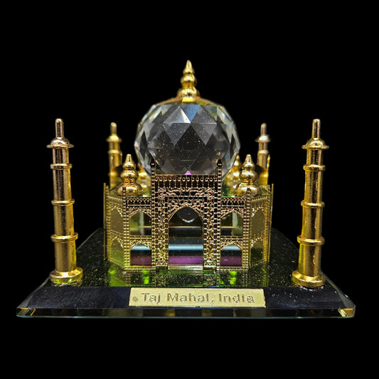 The Artisan Workshop|Crystal Taj Mahal, Miniature showpiece, Home Decor, Handcrafted Replica, Indian Souvenir, Elegant Gift, Cultural Keepsake, Office Decor,Decoration
