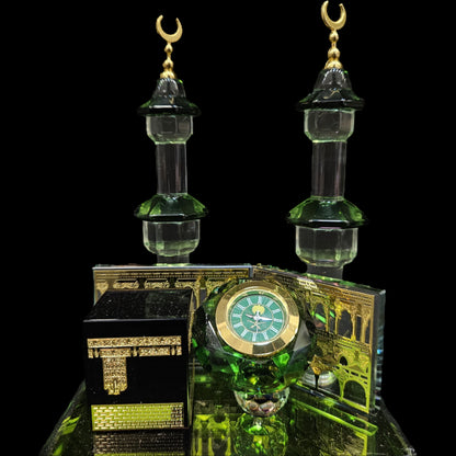 Crystal Glass Moon Ornament for Islamic Home Decor for New Year Eid Mubarak Ramadan Decoration