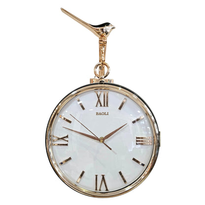 Silent Hanging Double Sided Wall Clock Two Faces Moving Gear Stylish Analog & Roman numerals Analog Latest Wall Clock station Clock for Hallway Office & Home Decor