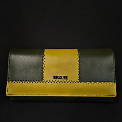 Leather Thin Slim Wallets for Women with magnetic Button