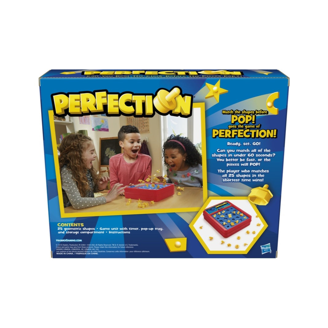 Perfection plus! Duel mode includes two set of shapes