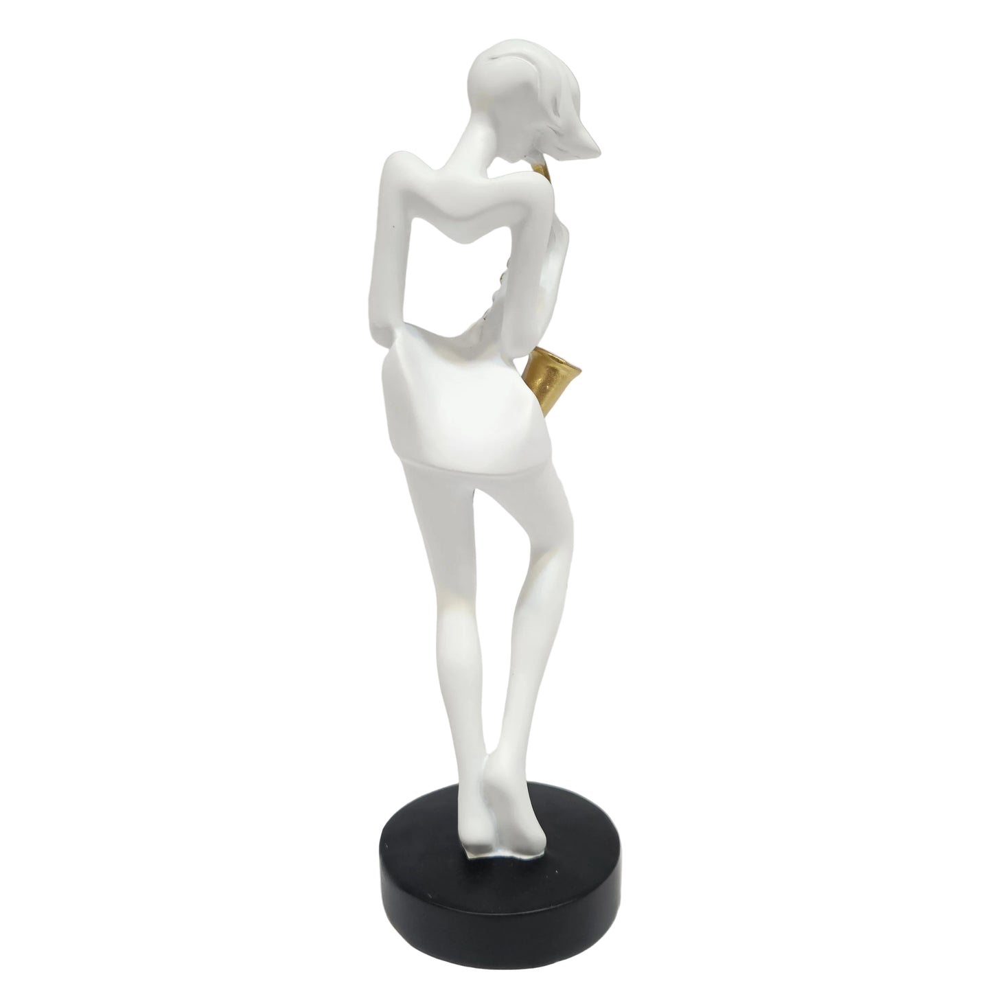 Girl Statue Aesthetic Modern Instrument playing Sculpture for Home Tabletop Bedroom Showpiece Figurine