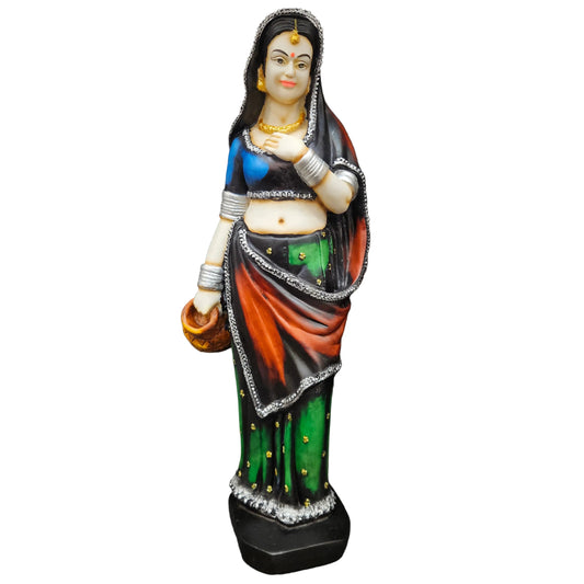 Rajasthani Traditional women Polyresin Statue Showpiece Figurine for gifting & home Decor