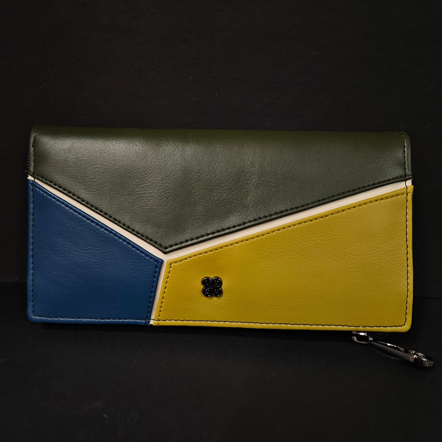 Leather Thin Slim Wallets for Women with magnetic Button