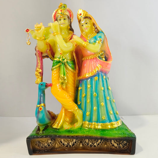 Radha Krishna with Peacock and Bird Lord Radha Krishna Statue Marble Radha Krishna Idol Radha Krishna Murti Best for Gift