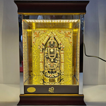 Lord Venkateshwara Balaji 24carats Gold Plated Cabin Idol for Home Decor & Lord Showpiece