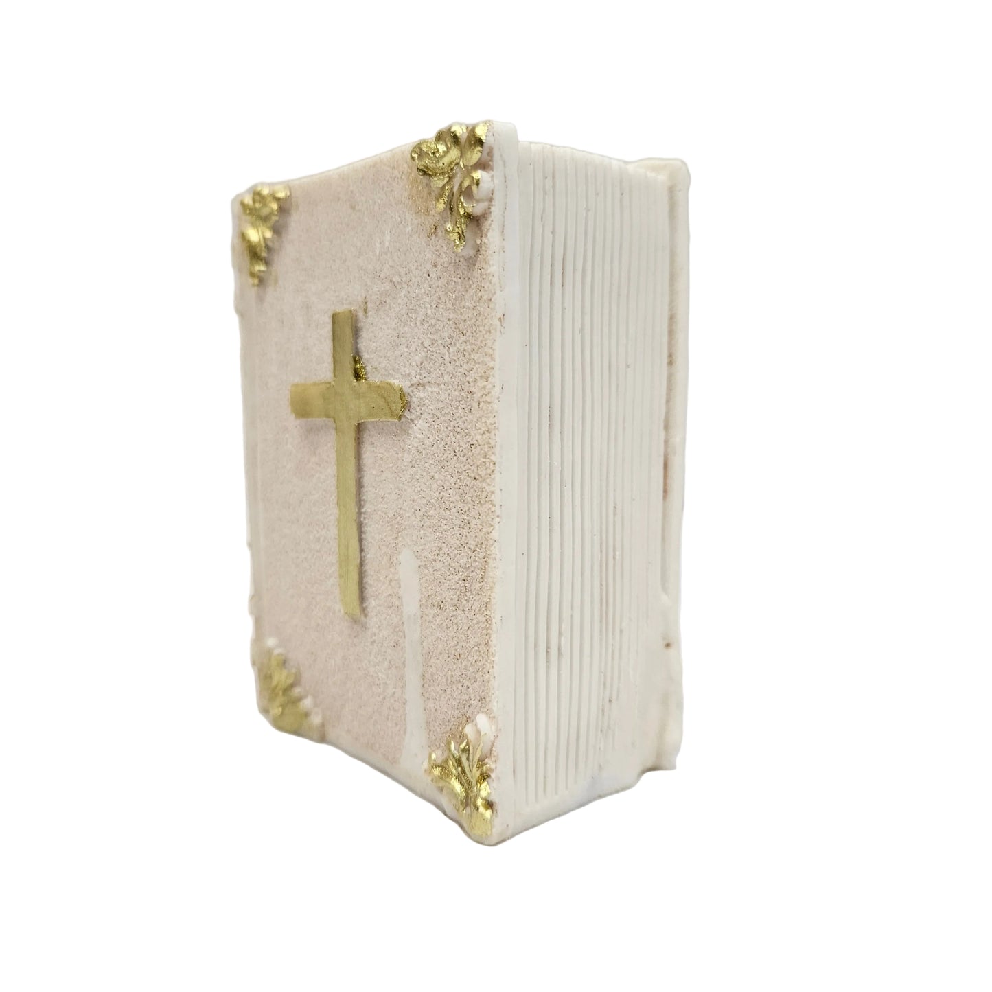 DECORATION/CANDLEHOLDER BIBLE WITH CROSS AND CRAFTED JESUS SCULPTURE FOR HOME/DESKTOP DECOR