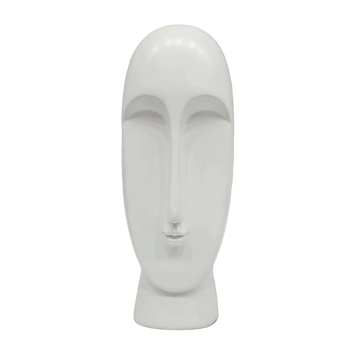 white Howard Elliott wall sculpture smooth, matte finish shaped into a minimalist abstract face