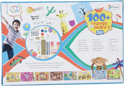 100+ Things make & Do packed with full of exciting crafts and fun World Awareness, Sensory & Motor Skills, Creativity & Imagination, Development and Logical Thinking.